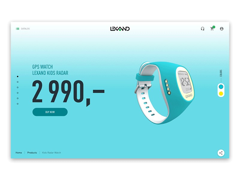 Lexand Kids Watch website animation e commerce ui ux webdesign website