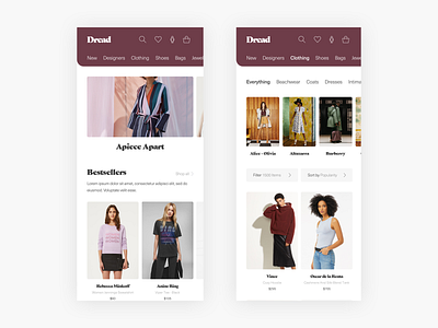 Fashion Exploration clean commerce design e commerce ecommerce fashion fashion shop minimal minimalism mobile mobile app design shop shopping simple ui uiux ux web shop webshop