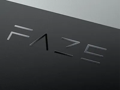 Faze Lighting Spot UV black finish logo logotype minimal modern premium print spot uv type uv varnish