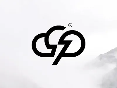 Cloud bolt mark black white bw branding brand identity logo logotype mark storm weather thunder bolt cloud