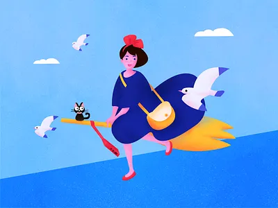 Qiqi illustration kikis delivery service