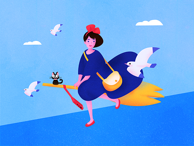 Qiqi illustration kikis delivery service