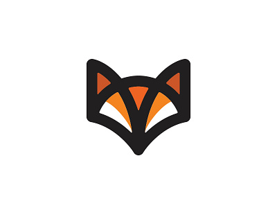 Fox fox line logo mark symbol