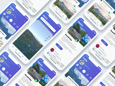 UI7 app apple clean design hike illustration ios ios12 travel ui ui kit ux wireframe kit