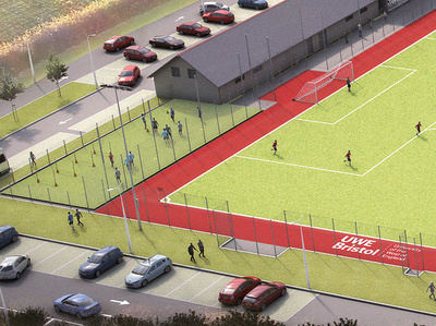 The Sports College 3d 3d illustration 3d visual 3dvisuals architectural cgi design football football pitch illustration sports sports college sports field visual visualisation visualization