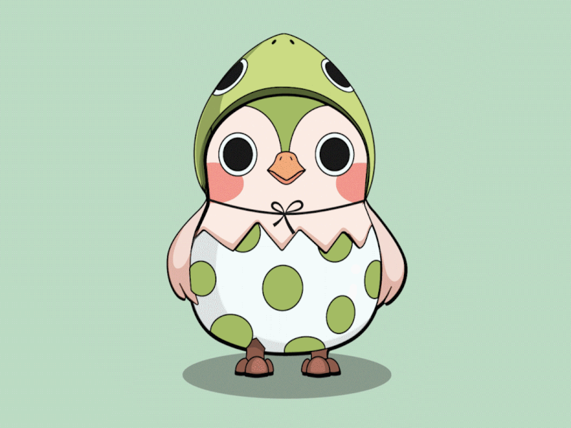 Dinosaur Parrot animation charachter illustration