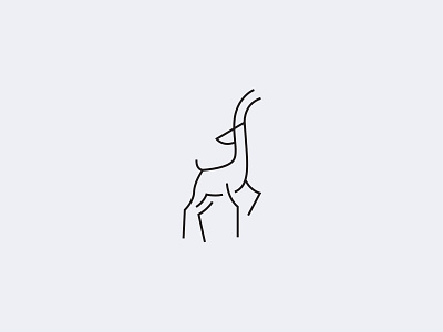 Deer 2d deer deer logo illustration line line art logo