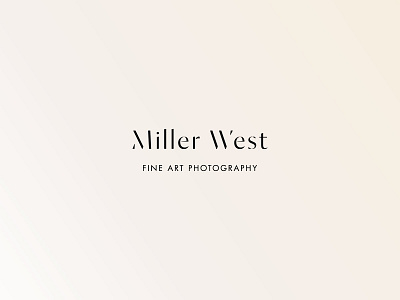 Miller West Logo branding design fashion forward gradient logo modern photographer portrait photographer san serif serif sleek sophisticated stencil stencils swoone typography