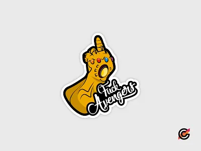 Thanos / F*ck Avengers - Illustration 2d art avengers branding clean comic contrast design disney flat illustration logo logotype marvel newpost pop culture thanos ui ux vector