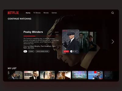 Netflix concept design concept design netflix redesign