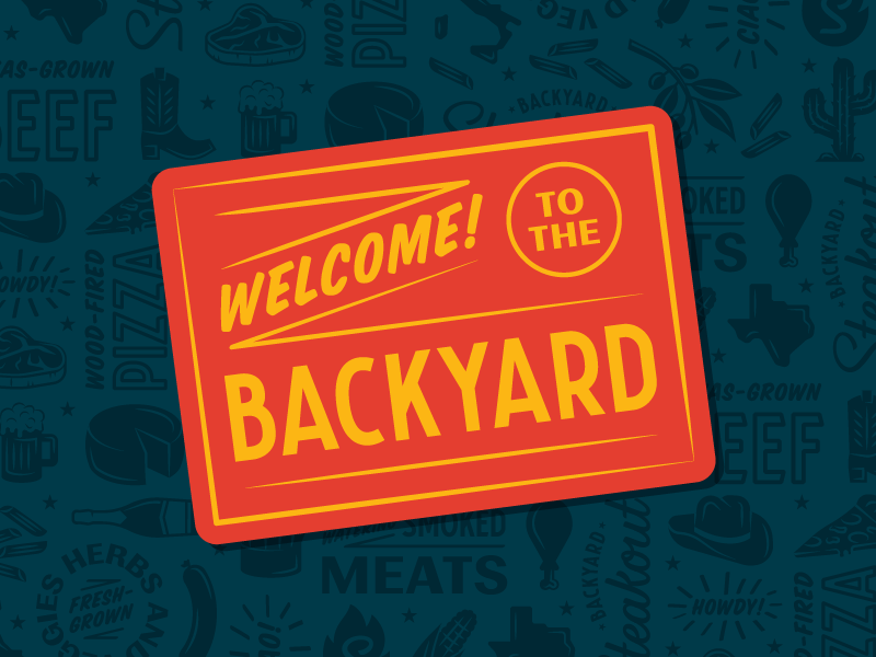 Backyard Steakout 1.1 badge bbq brand branding fair food italian lockup restaurant texas type typogaphy