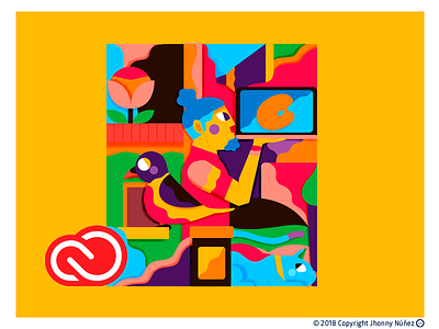 ADOBE Ai CC 2018 adobe color palette flat illustration ilustración jhonny núñez vector