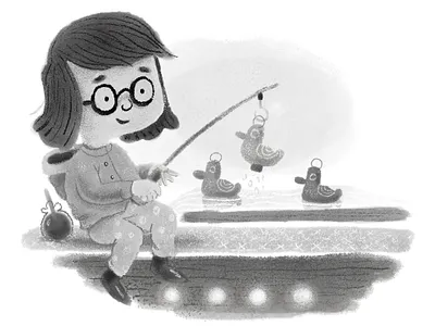 Funfair autumn digitalillustration ducks funfair illustration