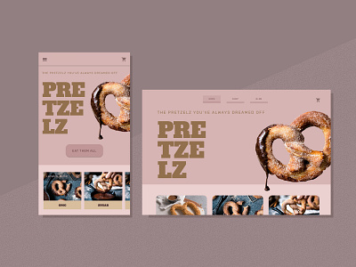 Daily UI 3 : A landing page dailyui dailyui 003 design marinosoftware pretzels