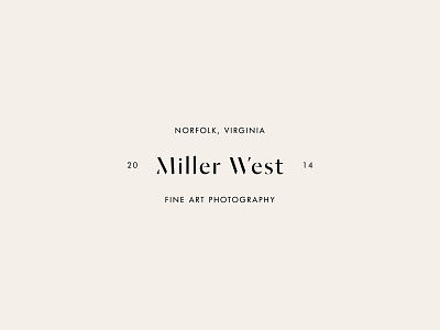 Miller West Logo branding classic design editorial fashion brand fashion forward logo photographer portrait photographer san serif serif stencil stencils swoone timeless typography