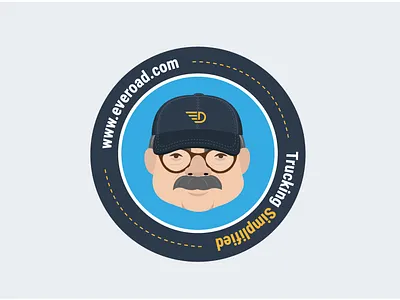 Everoad's Badge badge branding design everoad illustration logistic trans transport ui vector