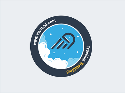 Everoad's Badge badge branding design everoad illustration logistic transport ui vector