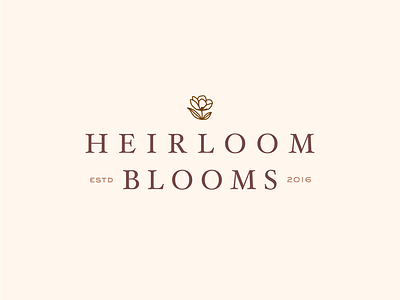 Heirloom Blooms | Florist Design branding design florist flower icon illustration logo typography