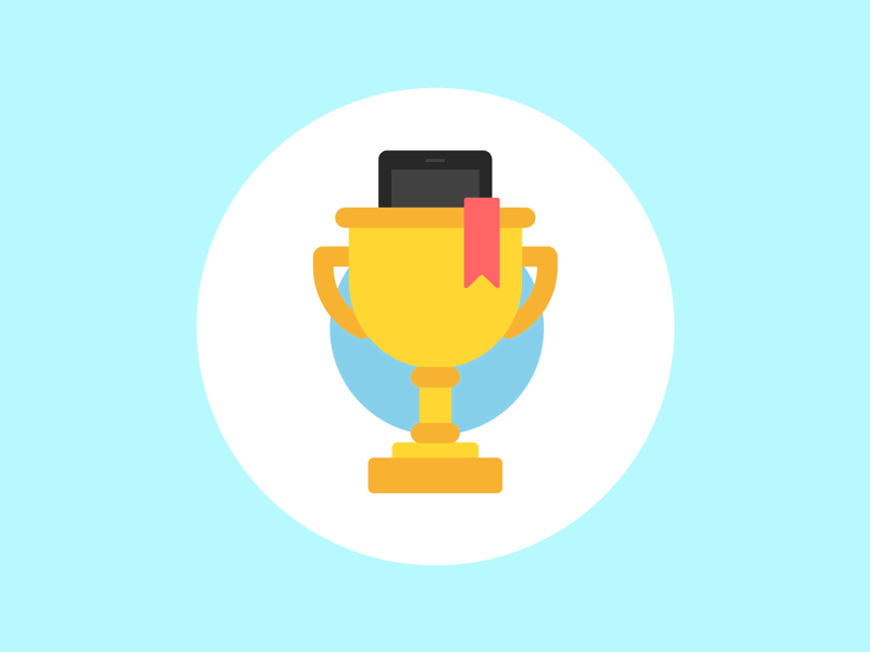 Completion Trophy Loop animation design gif illustration motion