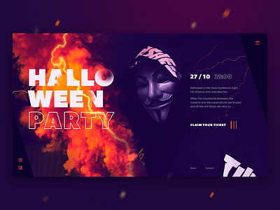 Halloween Daily UI daily design festival halloween homepage illustration landing landing page party ui website