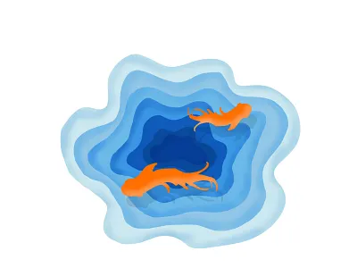 Fish ( Day27/365 ) 3d day27 depth design draw fish icon illusion illustration illustrator vector