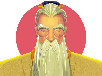 Samurai character design illustration japan ronin samurai sword warrior