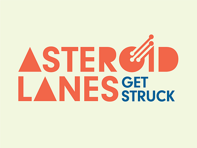 Asteroid Lanes asteroid bowling branding identity lanes logo mark meteor space