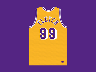 Fletch Jersey basketball fletch jersey lakers los angeles nba