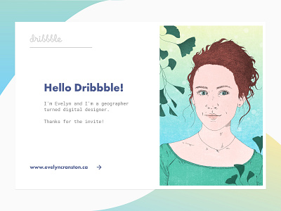 Hello Evelyn! adobe xd art futura ginkgo illustration illustration art illustration design moebius monospace photoshop portrait portrait illustration self portrait selfie