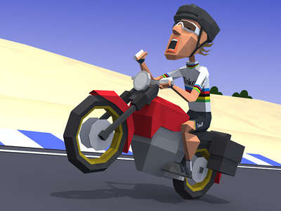 Tour of California 2016 3d character character art cycling low poly lowpoly lowpolyart vehicle