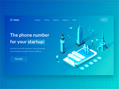 Web Page app big ben city communicate connect connection features illustration isometric isometry landing message new york number page paris people phone smartphone startup