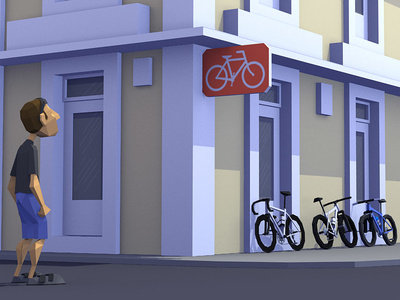 Kefalonia Bike Hire 3d character character art cycling low poly lowpoly lowpolyart vehicle