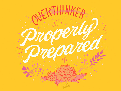 Traits custom type floral flowers hand draw hand lettering illustration lettering negative positive script type typogaphy