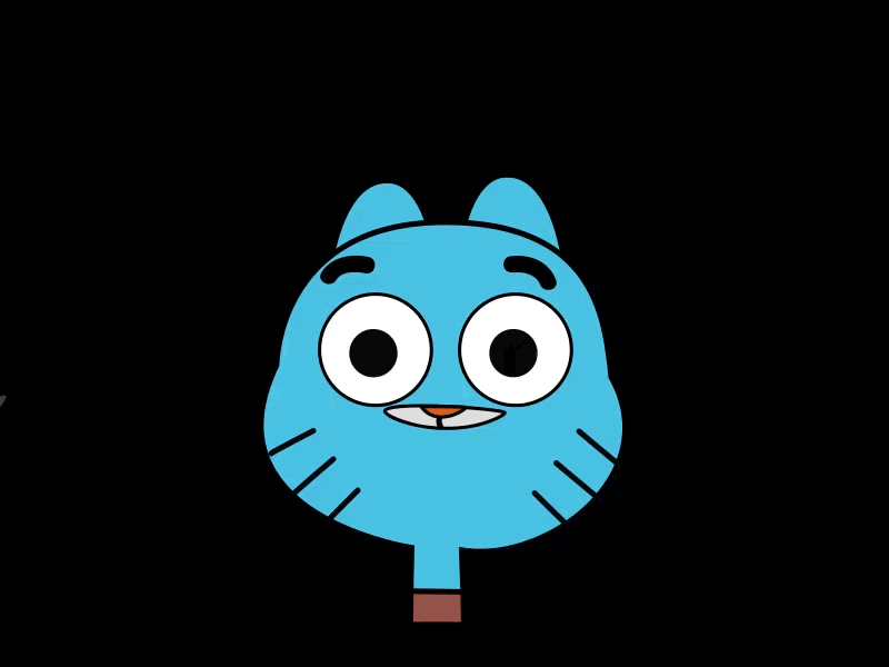 gunball angry animaiton animator cartoon charachter gif graphic design gumball happy head rig motion reaction