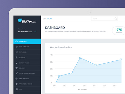 Slick Text dashboard ui interface design uidesign visualdesign webapp