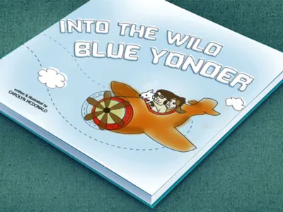 Into the Wild Blue Yonder Book Cover design illustration vector