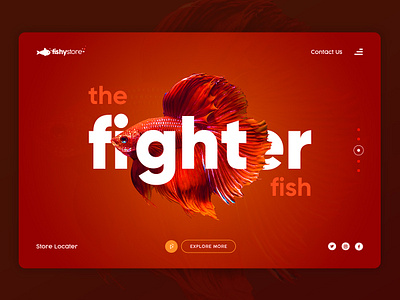 Fishy Store Landing Page branding design design trend 2019 fish fish logo fish website illustration landing page logo photoshop ui ui design