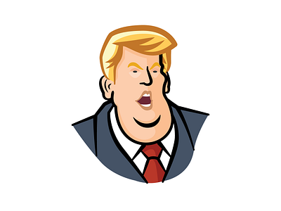 Trump avatar donald donald trump face head icon illustration maga man people person potus president trump trumpet