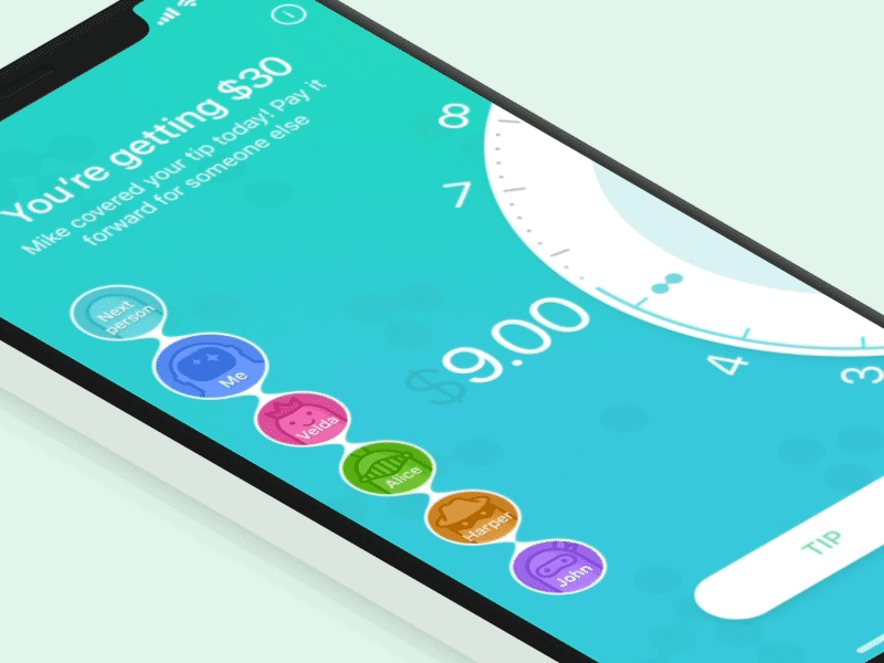Earnin app tip screen animation app app animation interface ios iphone ui ux