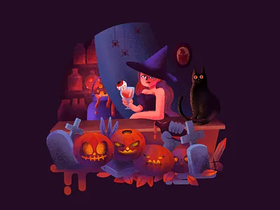 Illustration/Helloween character color design festival helloween illustration light painting