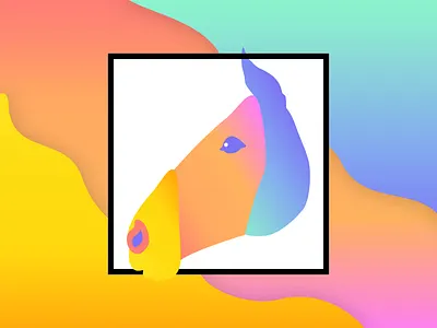 Horse charachter horse illustration ui