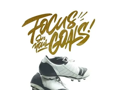 Focuson your goals branding handlettering logo logotype tshirt typography