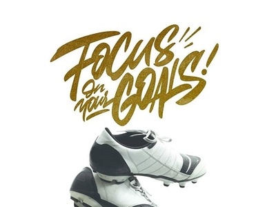 Focuson your goals branding handlettering logo logotype tshirt typography