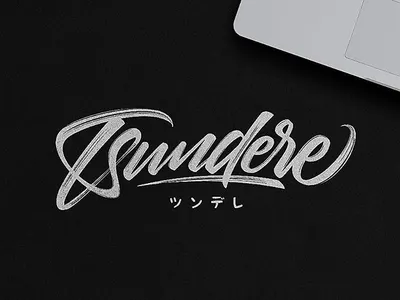 Tsundere handlettering logo logotype tshirt typography