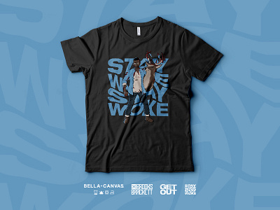 The WOKE Shirt apparel bella canvas black blood buck clothing clothing brand deer get out illustration jordan peele shirt stay woke