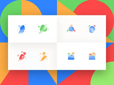 渐变图标 2.5d icon