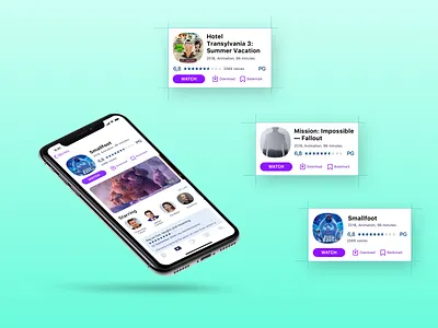 Movie screen options app cinema ios iphone mobile movie movies ui ux