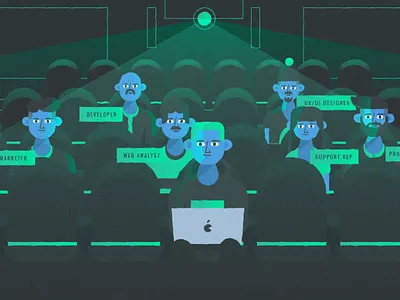 Cinema character cinema crew grain illustration laptop man mobile texture