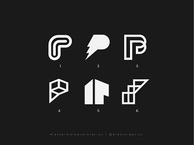 #lettermarkexploration - P - 16/26 bless creatics brand brand identity branding design graphic design icon letter mark letter mark exploration lettermarkexploration logo logo design logo designer logo type logos mark typography vector