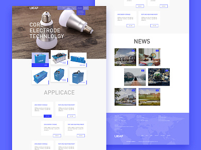 New energy website design ui web 设计